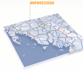 3d view of Amphoe Sikao